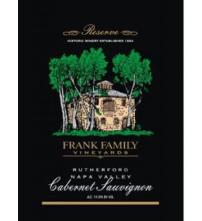 2009 Frank Family 'Rutherford' Reserve, Cabernet Sauvignon 750ml: Wine