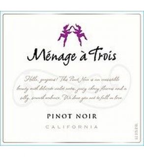 Menage A Trois Pinot Noir 2011 750ML: Wine