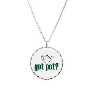 Necklace Circle Charm Got Pot Marijuana Grunge: Artsmith Inc: Jewelry