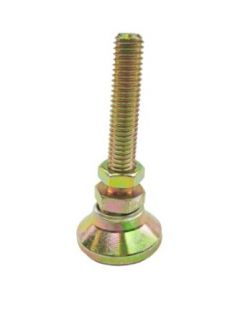 J.W. Winco "LEVEL IT" 8N318LP1 Series MLPST Carbon Steel Threaded Stud Type Leveling Mount, Yellow Zinc Plated Finish, Metric Size, M8 x 1.25 Thread Size, 32mm Thread Length, 453 kg Maximum Load Capacity: Vibration Damping Mounts: Industrial &