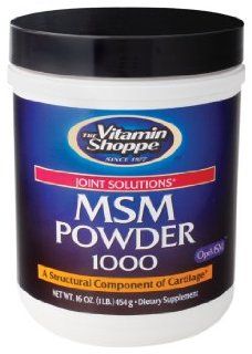 the Vitamin Shoppe   Msm Powder 1000, 1000 mg, 454 g powder: Health & Personal Care