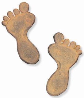 Foot Print Cast Iron Stepping Stone   6.5" x 12"   Sold in pairs  Outdoor Decorative Stones  Patio, Lawn & Garden