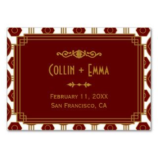 Art Deco Wedding Place Cards Business Card Template