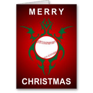 tribal baseball merry christmas card