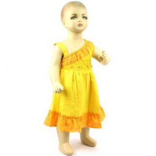 Girls Toddlers Summer Sun Beach Party Long Floral Ruffle Dress Yellow Size 3T Infant And Toddler Skirts Clothing
