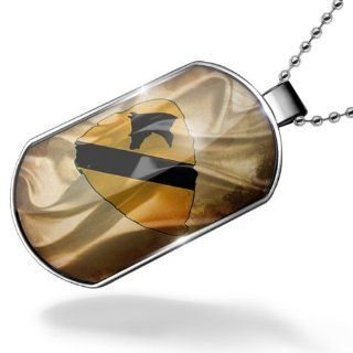 Dogtag 1st Cavalry Division United States Flag Dog tags necklace   Neonblond: Jewelry
