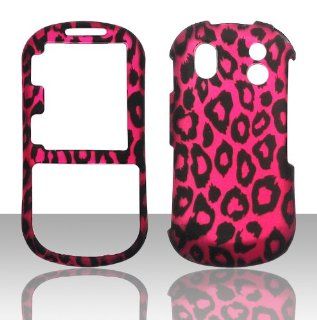 2D HotPink Leapord Samsung Intensity II 2 U460 Verizon Case Cover Hard Phone Case Snap on Cover Rubberized Touch Faceplates: Cell Phones & Accessories