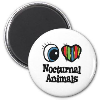 I Love (Heart) Nocturnal Animals Fridge Magnet