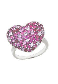 Effy Jewlery Balissima Splash Pink Sapphire Heart Ring, 2.53 TCW Ring size 7: Effy Collection?: Jewelry