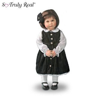 Ivy Lifelike Little Girl Christmas Holiday Doll With Accessories by Ashton Drake: Toys & Games