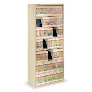 Seven Shelf Open File Unit Black  Storage Cabinets 