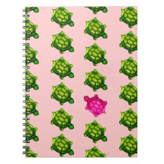 Green and Pink Turtle Pattern Journal