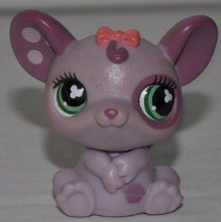 Rat #464 (Purple, Pink Bow, Green Eyes) Littlest Pet Shop (Retired) Collector Toy   LPS Collectible Replacement Single Figure   Loose (OOP Out of Package & Print): Everything Else