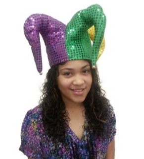Polyester Mardi Gras Sequin Jester Hat: Costume Headwear And Hats: Clothing