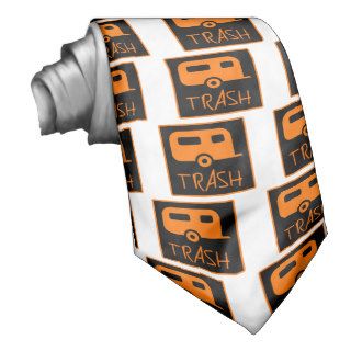 White Trailer Park Trash Poor Dumb Redneck Neck Tie