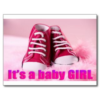 Baby girl cute baby shoes post cards