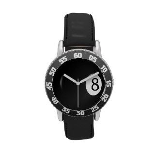 Billiards Eight Ball  Sports Wrist Watch