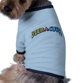 Beer A Cuda ~ Barracuda Fish Work Play Pet Clothing