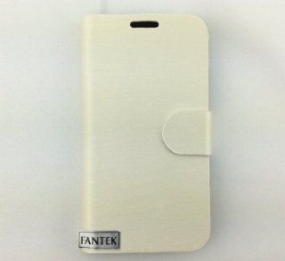 FanTEK Brand New Luxury PU Leather Case Cover for Samsung Galaxy S4 i9500, White Cell Phones & Accessories