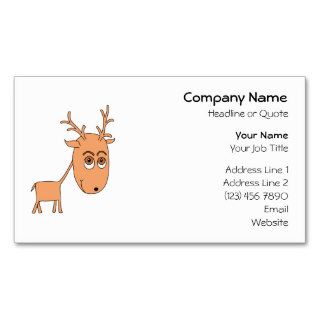 Funny Reindeer Cartoon. Business Cards