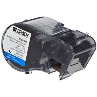 Brady M 97 488 Polyester B 488 Black on White Label Maker Cartridge, 57/64" Width x 57/64" Height, For BMP51/BMP53 Printers: Industrial & Scientific