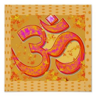 OM Mantra Symbol : Chant n Meditate "OM HARI OM" Posters