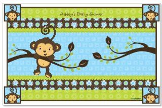 Monkey Boy   Baby Shower Personalized Placemats: Toys & Games