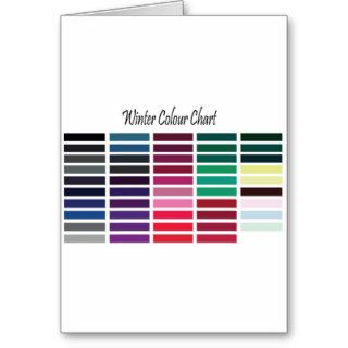 Winter Color Chart Card