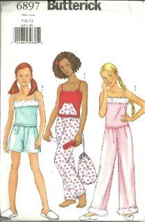 Girls Top, Shorts, Pants, Bag & Mask (Butterick Sewing Pattern 6897, Size: 7, 8, 10