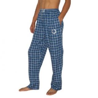 Mens NFL Indianapolis Colts Plaid Cotton Thermal Sleepwear / Pajama Pants   Blue & White (Size: XL) : Sports Fan Pants : Sports & Outdoors
