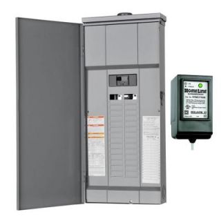 Square D by Schneider Electric Homeline 150 Amp 30 Space 30 Circuit Outdoor Main Breaker Load Center with Surge Breaker SPD HOM30M150RBSB