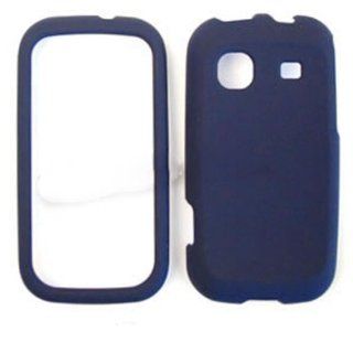 RUBBER COATED HARD CASE FOR SAMSUNG TRENDER M380 RUBBERIZED NAVY BLUE: Cell Phones & Accessories