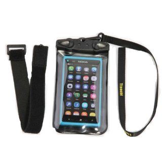 Universal 2.8''   4.3'' Mobile Phone Waterproof Bag 20m PVC IPhone 4G/4S/5 Black Color: Cell Phones & Accessories