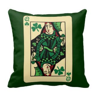 Queen Of Shamrocks Throw Pillow