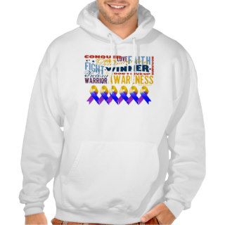 Bladder Cancer Inspirational Words Hooded Sweatshirt