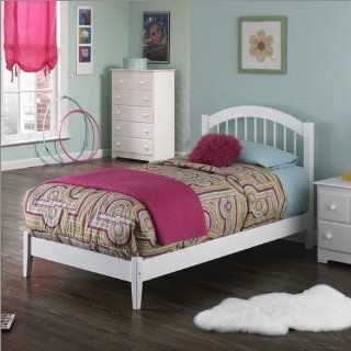 King Windsor with Open Footrail in White by Atlantic Furniture: Health & Personal Care