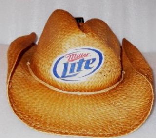 Miller Lite Logo On Cut Fabric Cowboy Straw Hat Breweriana Licensed!: Everything Else