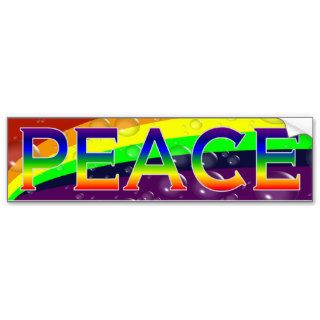 Rainbow Bubble Peace Bumper Sticker