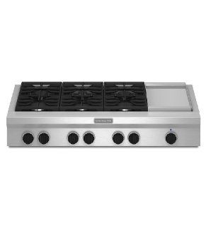 Kitchenaid KGCU483VSS Commercial Style Gas Cooktop Appliances