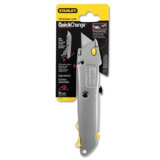 BOSTITCH 10 499 Quick Change Utility Knife with Retractable Blade and Twine Cutter, Silver: Office Products