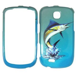 Samsung Dart T499 T Mobile   Marlin Fish on Two Tone Blue and White Realtree camo Hard Case, Cover, Snap On, Faceplate: Cell Phones & Accessories