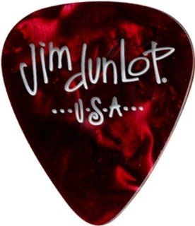 Dunlop 483P09TH Classic Celluloid Red Pearloid Guitar Picks, Thin, 12 Pack: Musical Instruments