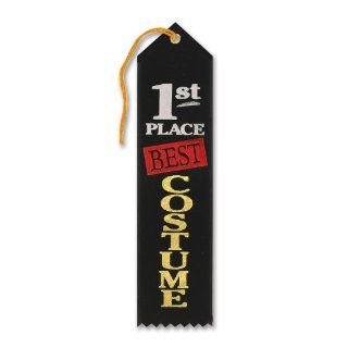 Beistle HAR501 Best Costume 1st Place Award Ribbon, 2" x 8". 6 Ribbons Per Package.: Kitchen & Dining
