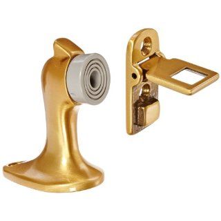Rockwood 485.10 Bronze Door Stop with Keeper, #12 x 1 1/4" FH WS Fastener with Plastic Anchor, 1 5/8" Base Width x 2 5/8" Base Length, 3" Height, Satin Clear Coated Finish: Industrial & Scientific