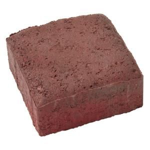 Basalite Plaza 5.5 in. x 5.5 in. Red/Brown/Charcoal Square Concrete Paver 100002946
