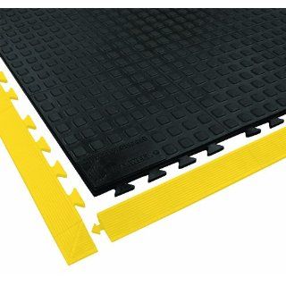 Wearwell Urethane 502 Rejuvenator Connect Anti Fatigue Mat, for Dry Heavy Duty Industrial Areas, 3' Width x 5' Length x 5/8" Thickness, Black: Floor Matting: Industrial & Scientific