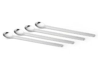 Zack 20817 Palos Latte Macchiato Spoon, 7.3 Inch, Metallic, 4 Set: Flatware Spoons: Kitchen & Dining