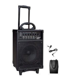 PYLE PRO PWMA260 300 Watt Wireless Rechageable Portable PA System With Lavalier Microphone: Musical Instruments