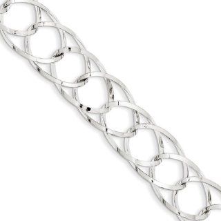 Sterling Silver Polished Oval Loop Bracelet: Other: Jewelry
