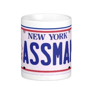 Assman New York License Plate Products Mugs